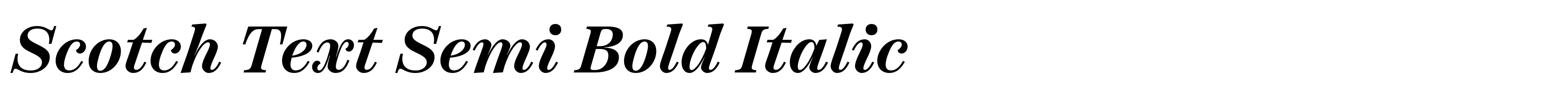 Scotch Text Semi Bold Italic